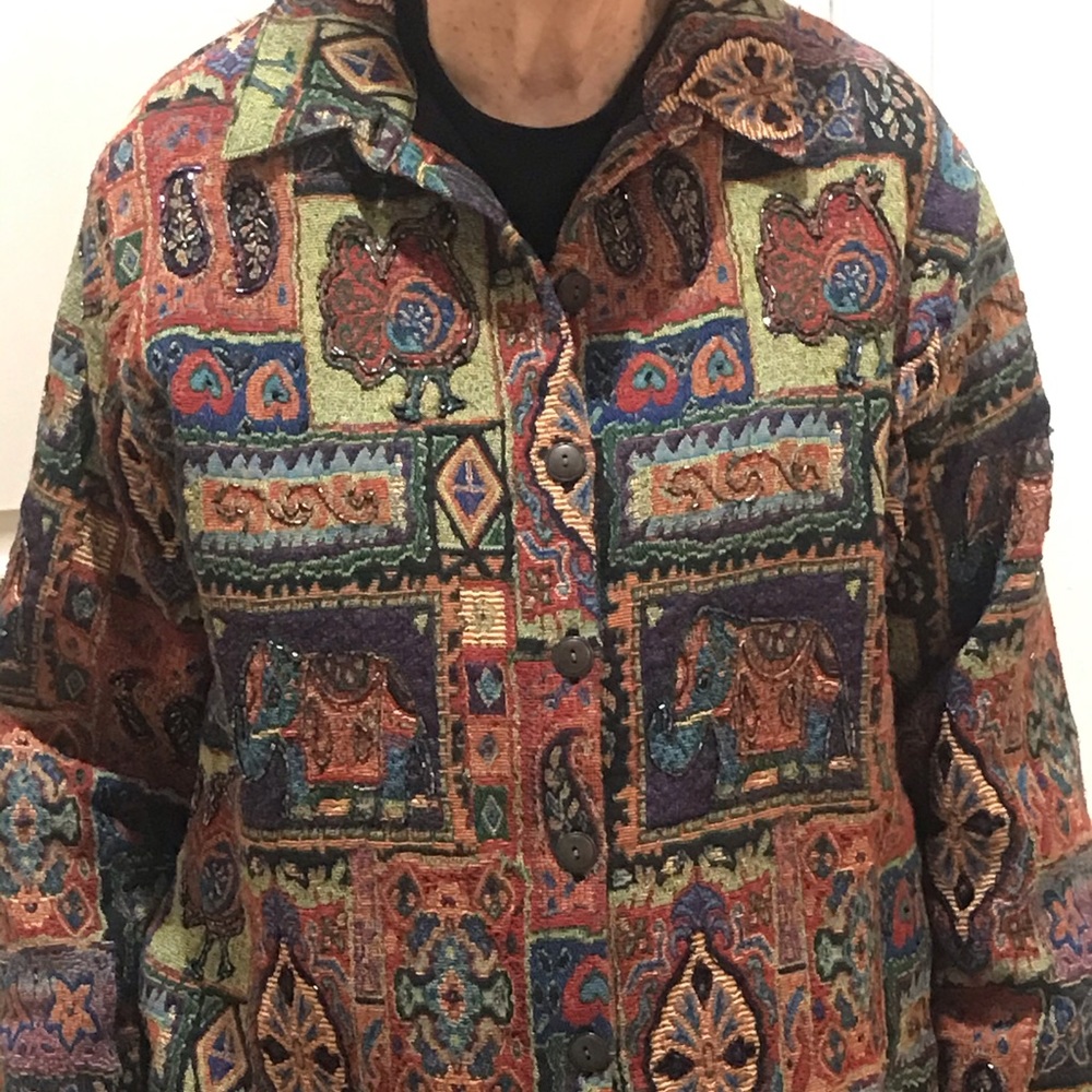 Chico’s Tapestry Look Jacket Size 2 Mint Condition